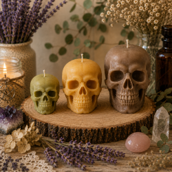 Handcrafted Skull Candles